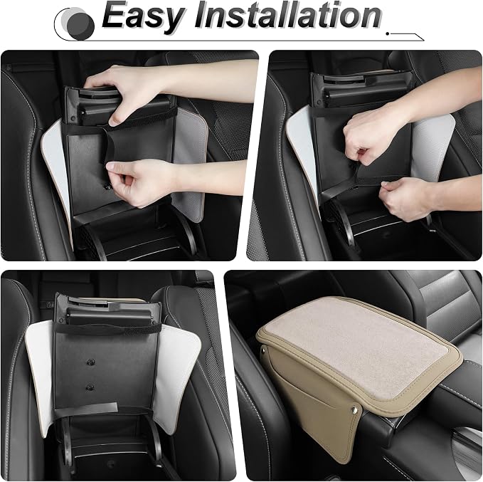 SINGARO Car Leather Center Console Cover - Image 4