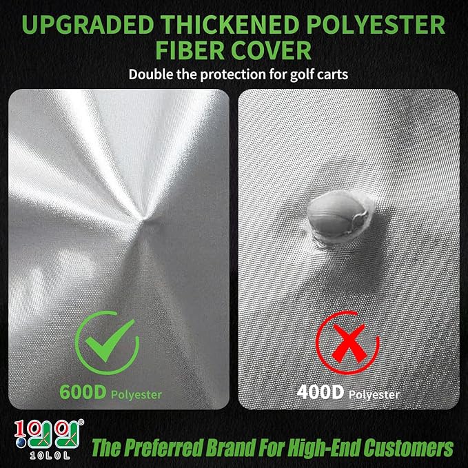 10L0L Heavy Duty Golf Cart Cover - Image 2