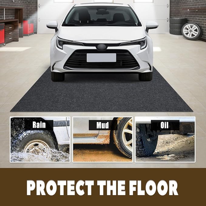 Oil Spill Mat, Garage Floor Mat Under Car, Waterproof/Durable/Non-Slip TPR - Image 3