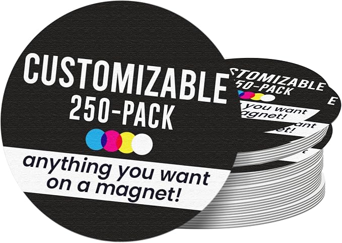 Magnet Me Up Customizable 30 Mil Round Magnet- 5”, 250 PK Weatherproof Car by MagnetMeUp