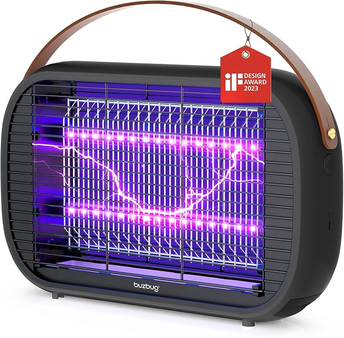 Buzbug LED Bug Zapper Outdoor Indoor, Durable 10 Years Lifespan Lamp, by BugZapper