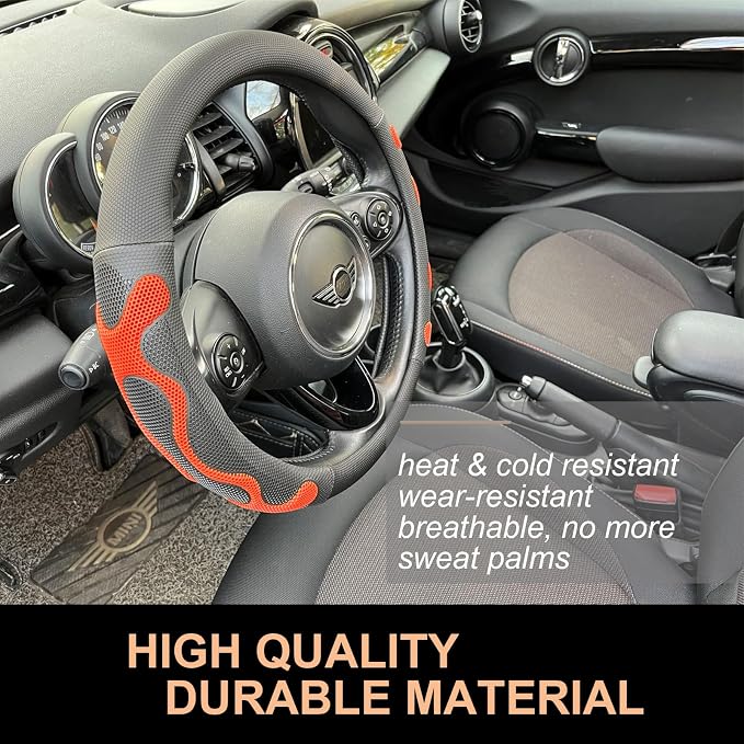 PINCTROT Comfy Grip Steering Wheel Cover, Anti-Slip Design, Universal 14.5-15 - Image 3
