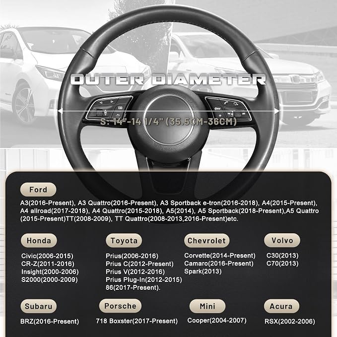 SEG Direct Car Steering Wheel Cover - Image 5