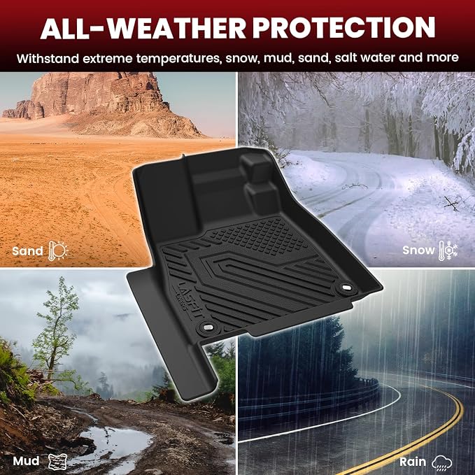 LASFIT Floor Mats for Honda Passport 2026, All Weather TPE Custom Fit Passport - Image 6
