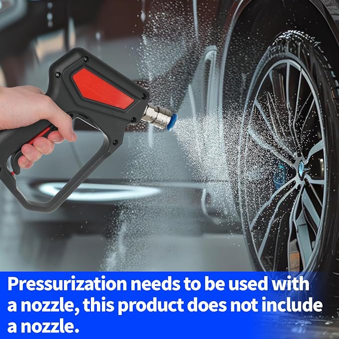 Short Pressure Washer Gun, 5000 Max PSI/12 GPM Car wash Gun, Swivel High - Image 7