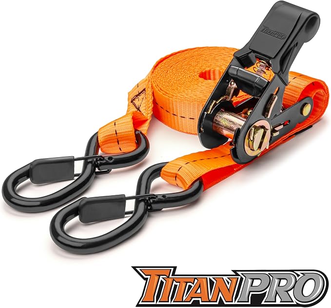 TitanPro Heavy Duty Ratchet Straps 4-Pack - Image 7