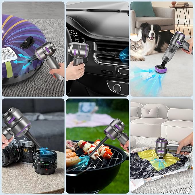 WADEO Handheld Vacuum Cordless, 4-in-1 21000PA Brushless Car Vacuum & 210000RPM - Image 6