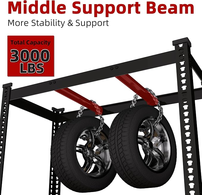2 Packs 48" W x 24" D x 72" H Adjustable Garage Storage Shelves - Image 3