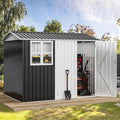 DWVO 8' x 6' Outdoor Storage Shed, Waterproof Metal Garden Shed by DWVO