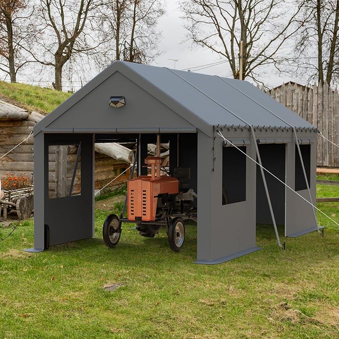 10x20 Carport, Heavy Duty Carport Canopy Garage - Image 8