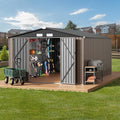 GVDV 10x14 FT Outdoor Metal Storage Shed, Durable Garden Shed by GVDV