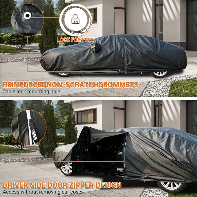 Tecoom All Weather Fleece Lining Car Cover - Image 3