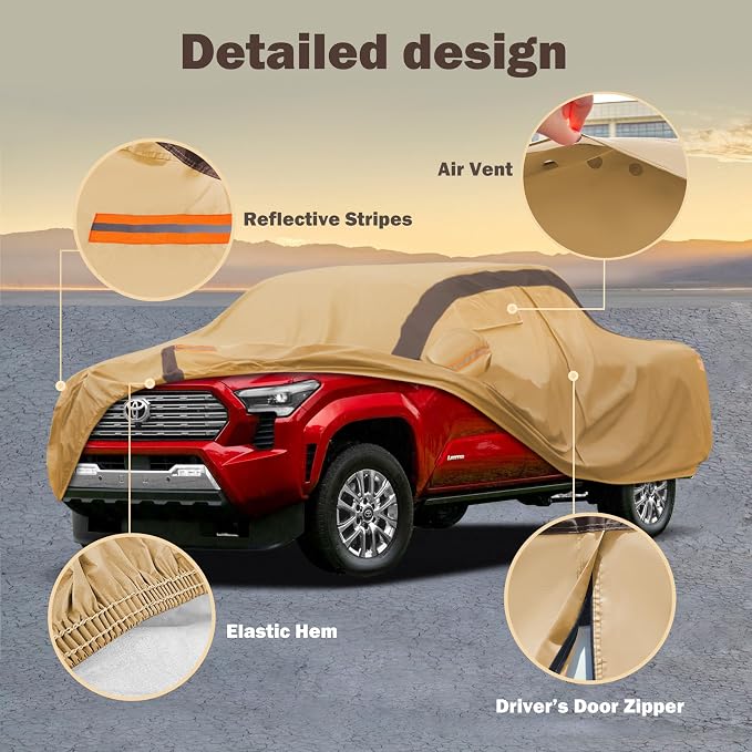 Tacoma Car Cover Waterproof All Weather Compatible - Image 2