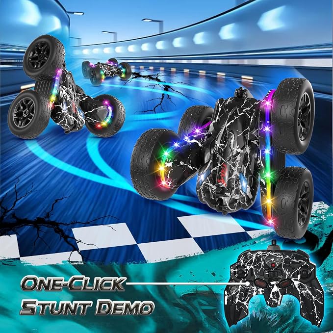 Rc Cars Toys for Boys Remote Control Car 2.4 GHz Black Toys for Ages 5-7 Kids - Image 4