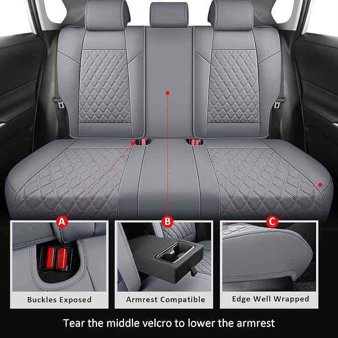 MIROZO Seat Covers for Rav4, Waterproof Car Seat Covers Compatible - Image 4