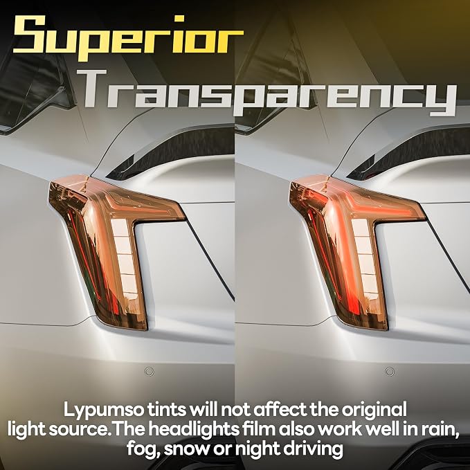 Lypumso 16 x 60 Inches Headlight Taillight Car Tint Vinyl Film, Self Adhesive - Image 5