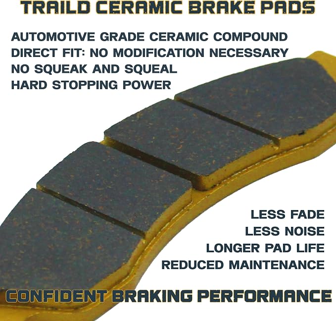 Extra Thick Ceramic Brake Pad Set fits Kawasaki KRX/KRX4 1000 2020-2025 Front & - Image 4