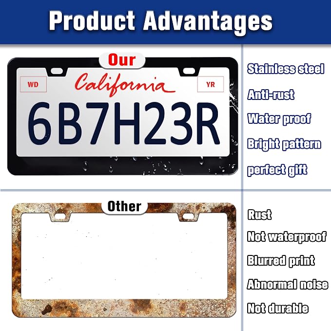 Beautiful Gemstone Pattern License Plate Frame Bling License Plate Holders - Image 4