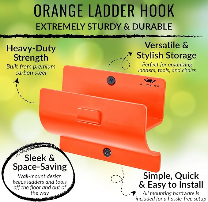 Orange Garage Storage Hooks - Image 2