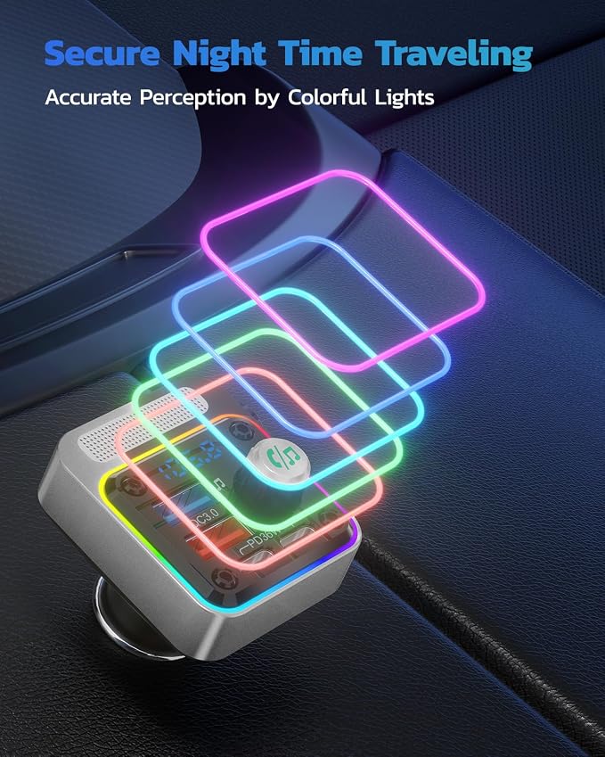 Nulaxy 54W Bluetooth 5.3 Car Adapter - Image 5