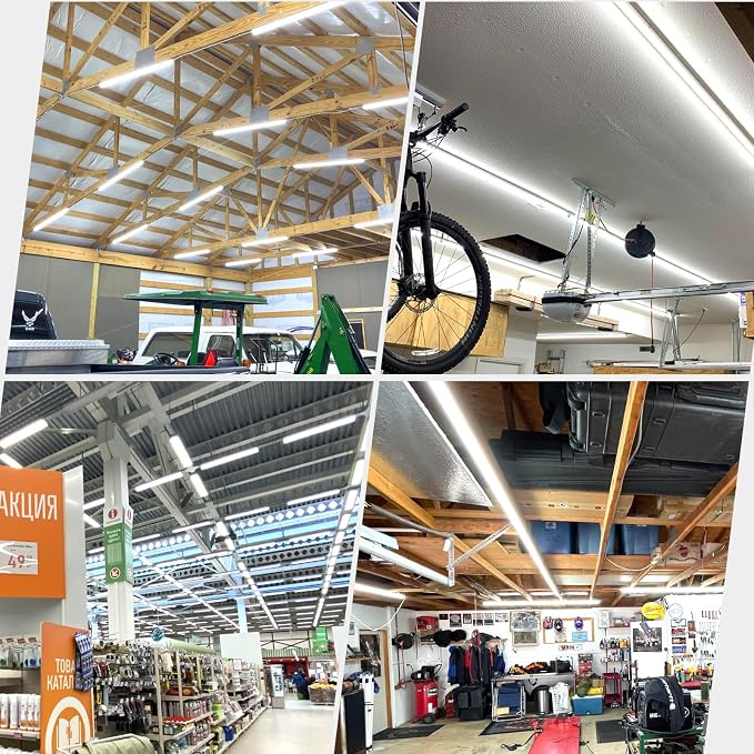 10 Pack, Led Shop Lights, 8FT Led Shop Light, 144W 5000K 19500LM Clear White - Image 7
