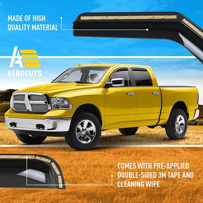 Extra Durable Window Deflectors in-Channel Window Visors Rain Guards Fit - Image 6