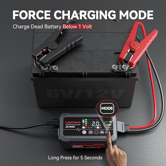 JC400 9-in-1 Battery Charger and Jump Starter, 2500A 12V Portable Jump Box - Image 4