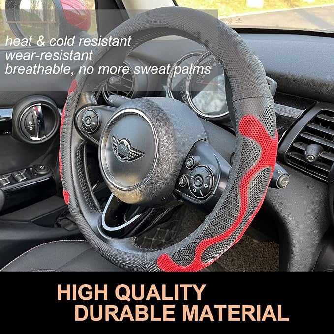 PINCTROT Comfy Grip Steering Wheel Cover, Anti-Slip Design, Universal 14.5-15 - Image 3