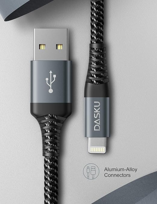 Short Lightning Cable 1FT 3Pack 12 inch iPhone Charger USB Fast Nylon Braided - Image 7