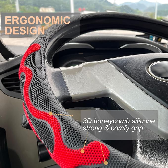 PINCTROT XL Size 17.5-18 Inch Comfy Grip Steering Wheel Cover - Image 2