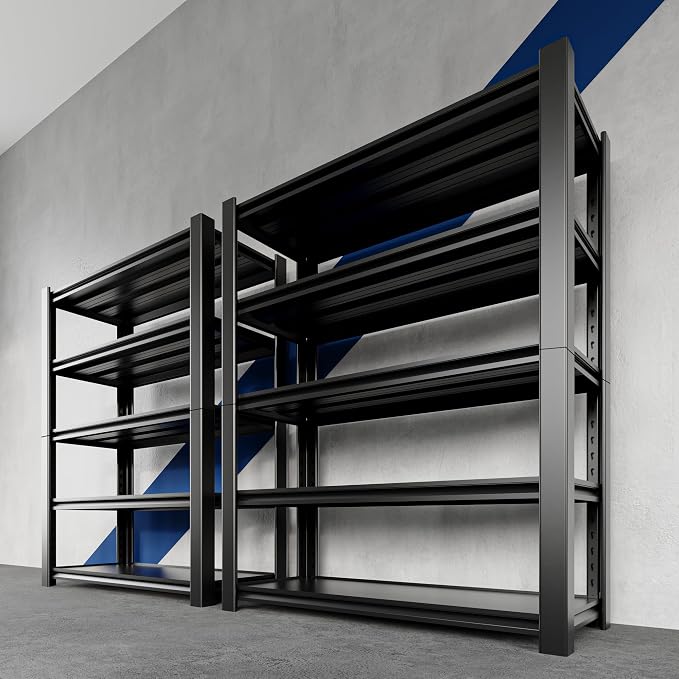 72" H x 48" W x 20" D 5-Tier Heavy Duty Garage Shelving Unit, 3000 LBS Capacity by Nexvrtau