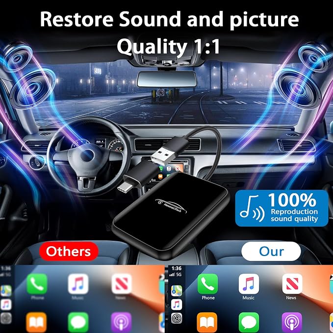 Wireless CarPlay Adapter for Apple iPhone | Mini USB Design for Convert Wired - Image 5