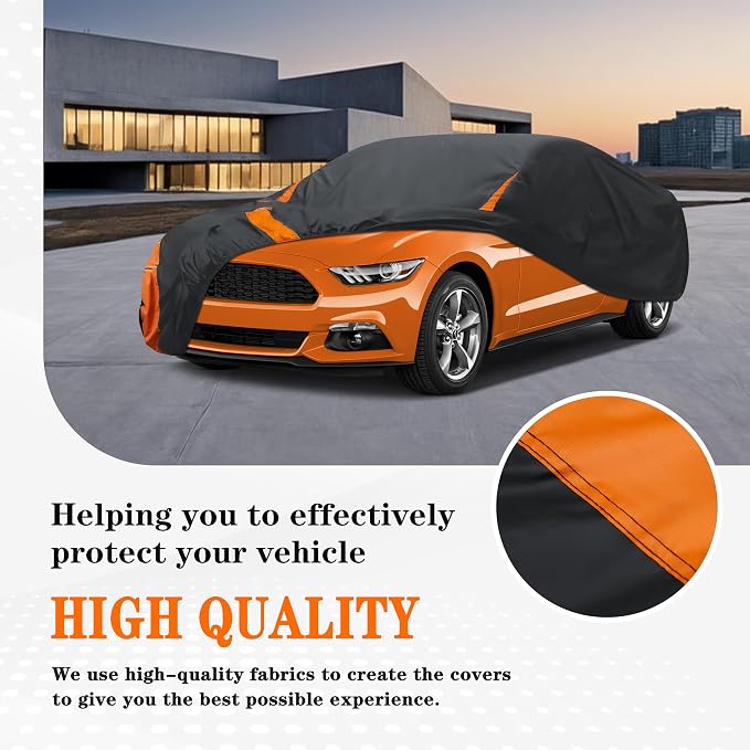 in Full Exterior Car Cover, Waterproof，UV Resistant, and Snowproof Fit Coupe - Image 5
