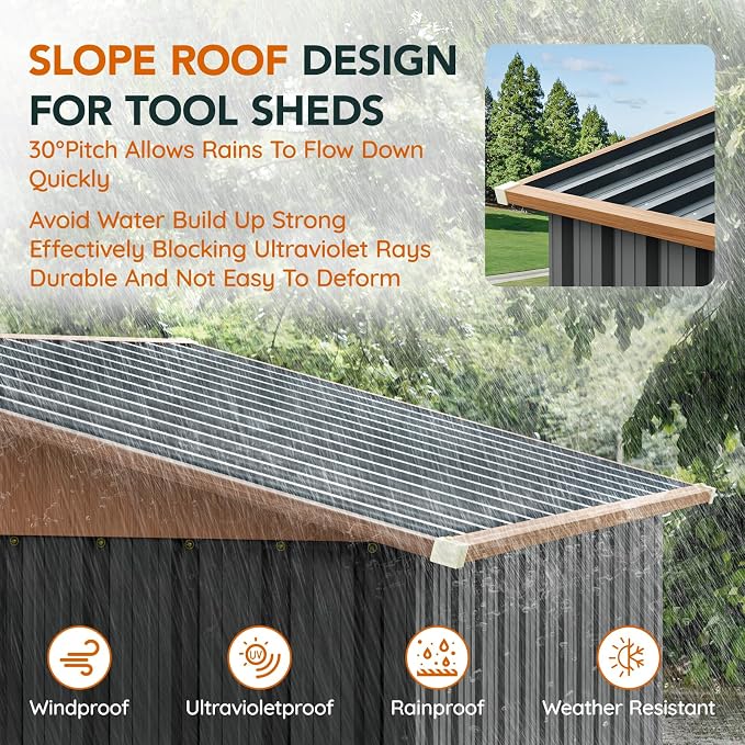 5x3FT Multi-Used Shed & Outdoor Storage Shed - Image 4