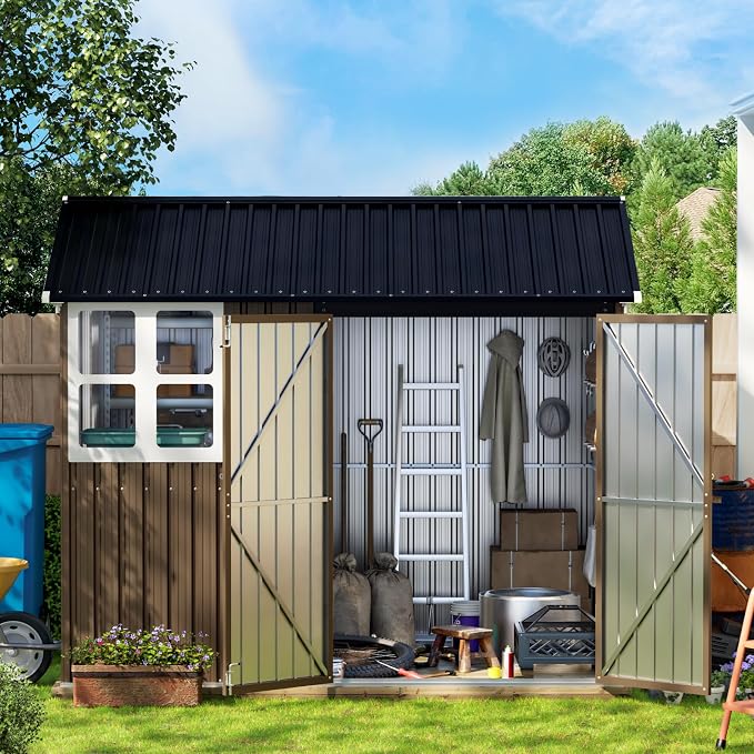 8X6FT Outdoor Steel Storage Shed - Image 6