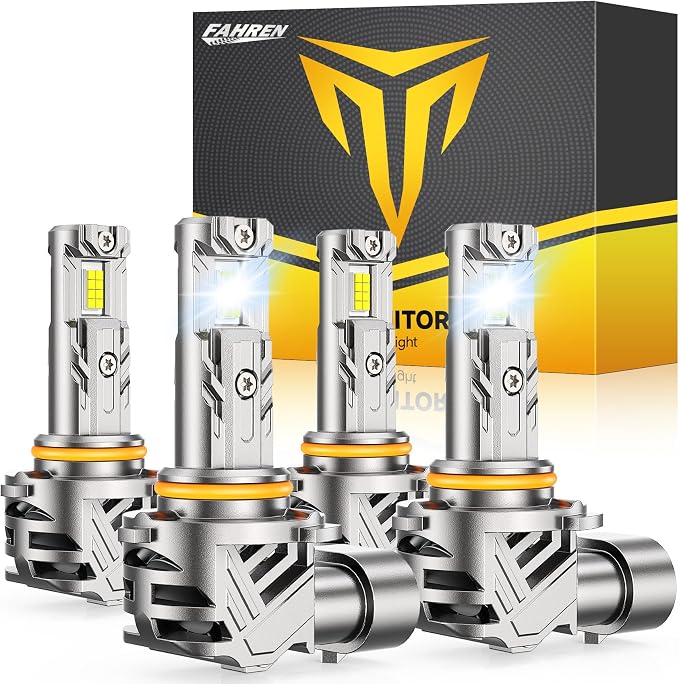 FAHREN 9005 9006 Light Bulbs Combo Pack, 60000LM 900% Super Bright Bulb 1:1 by Fahren