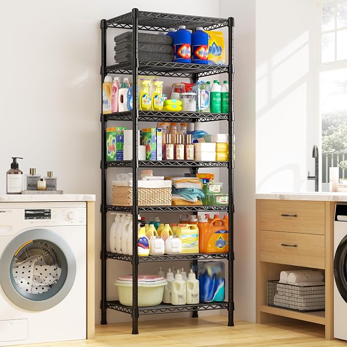 REIBII 7-Tier Metal Shelving Unit, 71’’H x 18’’W x 18’’D, 1176 LBS Weight - Image 4