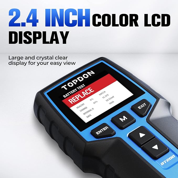 Car Battery Tester 24V 12V Load Tester, TOPDON BT200 100-2000CCA Automotive - Image 9