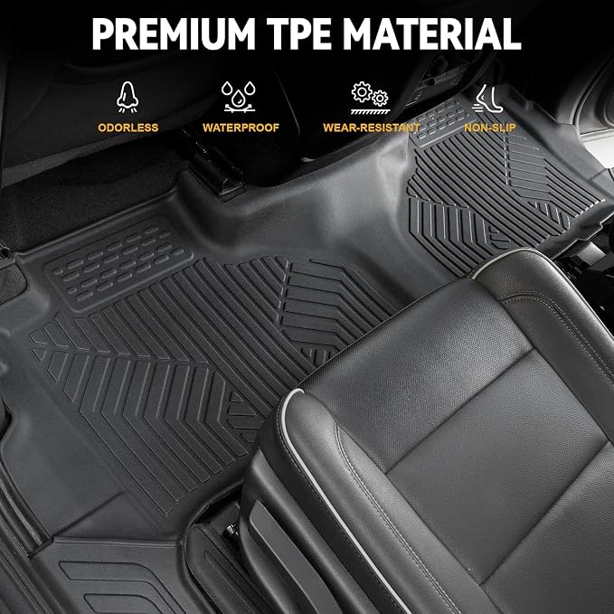 Floor Mats Set for 2021-2025 Chevy Suburban 7 Seats/GMC Yukon XL Accessories - Image 3