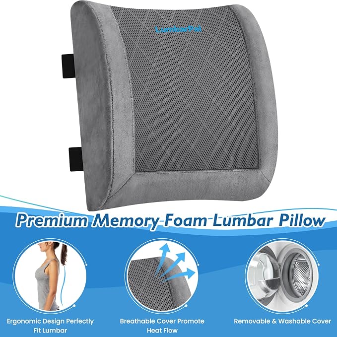Lumbar Support Pillow for Office Chair Back Support Lumbar Pillow for Car - Image 3
