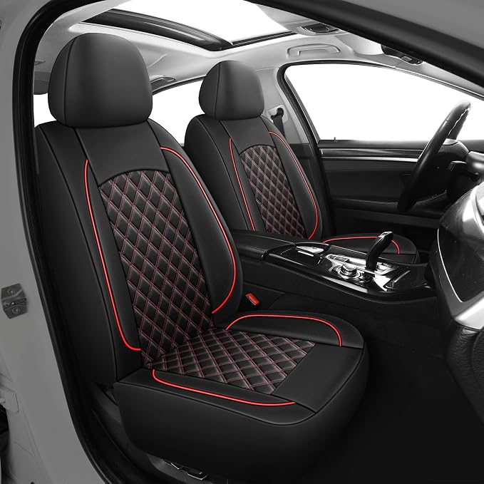 Leather Car Seat Covers, Breathable and Waterproof Napa Leather Automotive Seat - Image 2