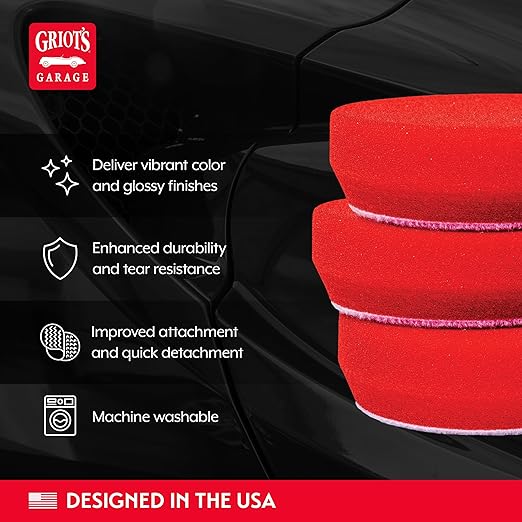Griot's Garage 3” Red Foam Waxing Pads - Image 3