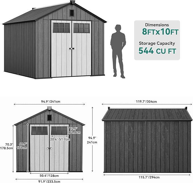YITAHOME 8x10 FT Outdoor Storage Shed - Image 8