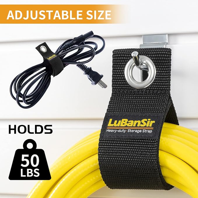 LuBanSir 9 Pack Extension Cord Holder, 17-Inch Extension Cord Storage Strap - Image 2