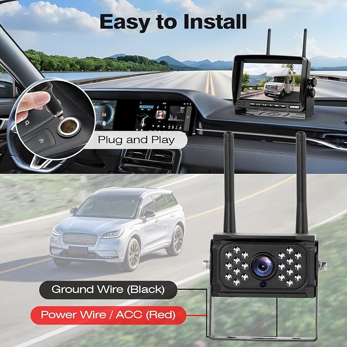 7 Inch Wireless RV Backup Camera System - Image 4