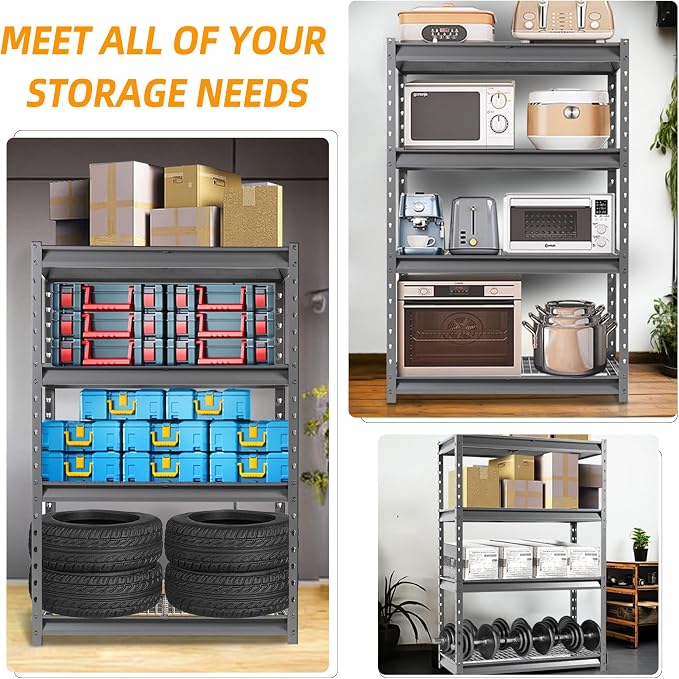 The Atlas 48" W Heavy Duty Garage Shelving Unit Load 12000 Lbs, 4-Tier Metal - Image 7