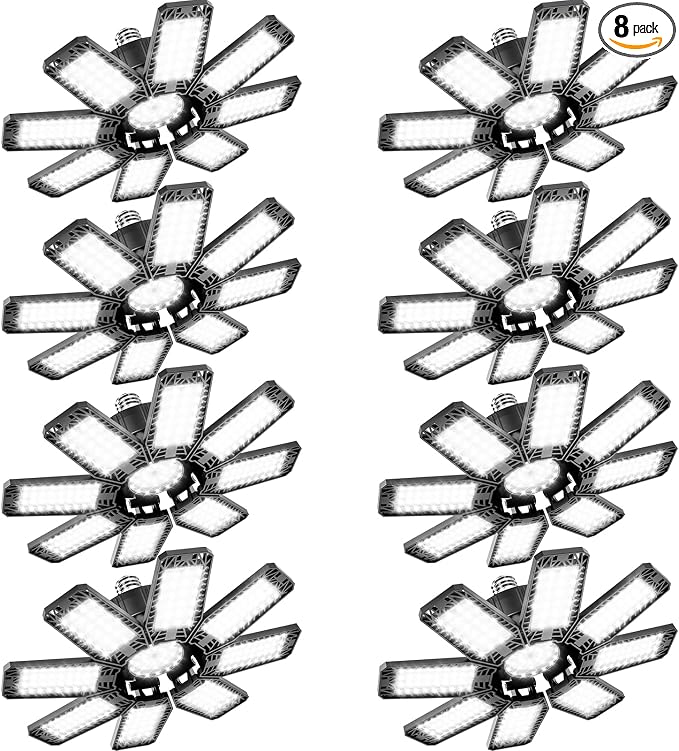Garage Light 8 Pack - 240W 24000LM 6500K Garage Lights Ceiling LED by Unknown