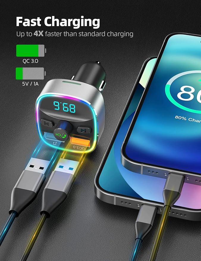 Nulaxy Bluetooth FM Transmitter - Image 3