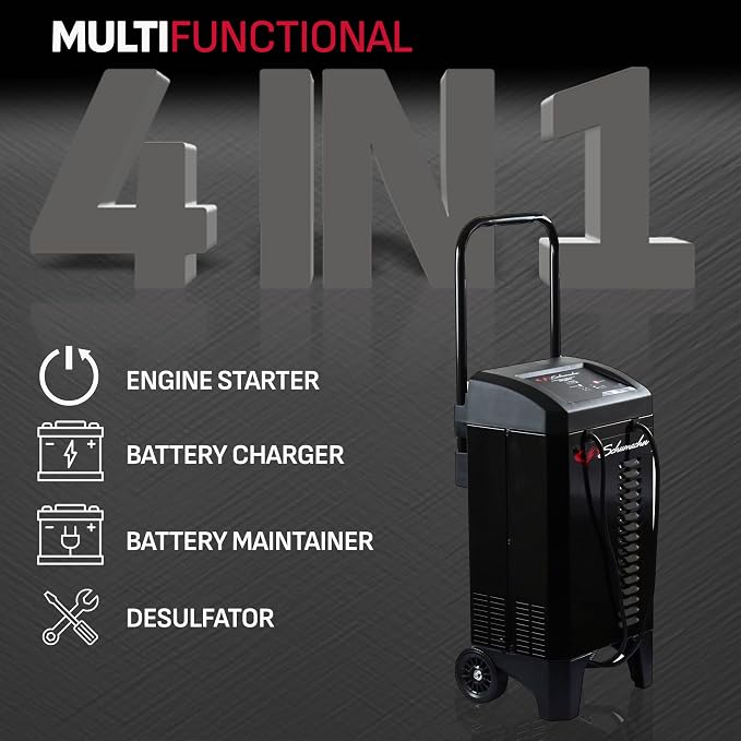 Schumacher Electric 4-in-1 Wheeled Battery Charger, Maintainer, and Engine - Image 2