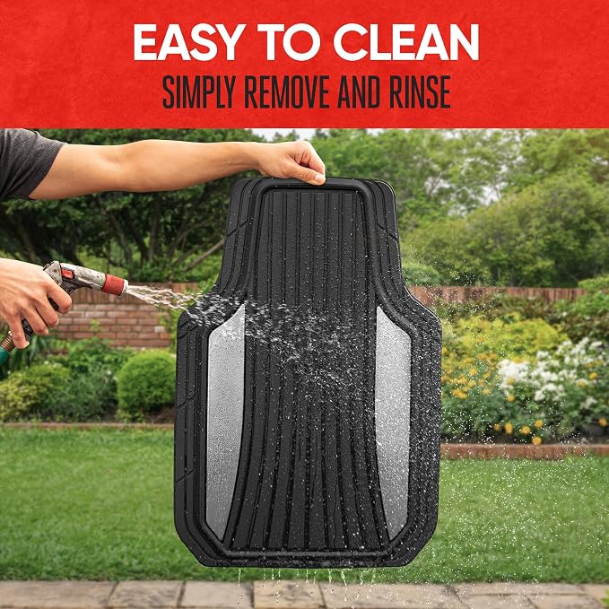 Motor Trend ChromeTech Car Floor Mats Full Set - Image 8